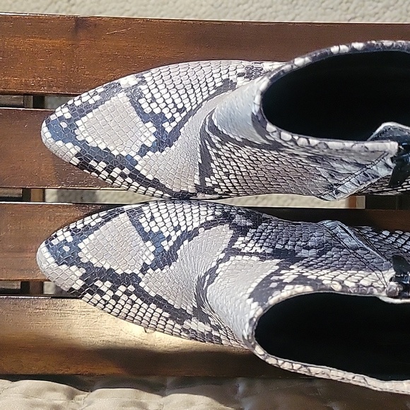 Leather Snake Heel Bootie - Picture 7 of 8